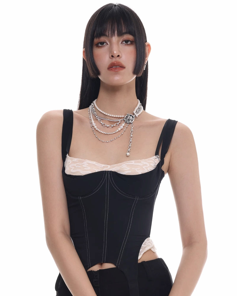 [SUMIYAKI] Rebellious Angel Multi Layer Necklace pg1445