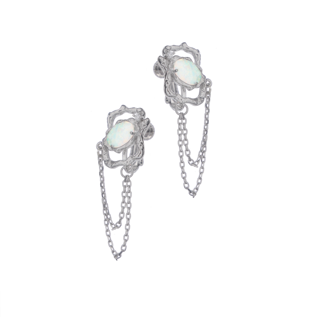 【SUMIYAKI】Opal Rainbow Earrings pg1343