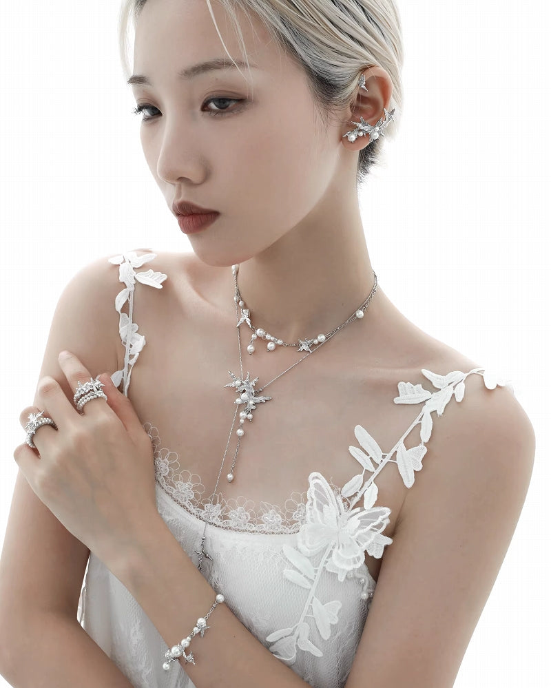 【1ST XULIE】Butterfly Bubble Pearl Necklace pg248