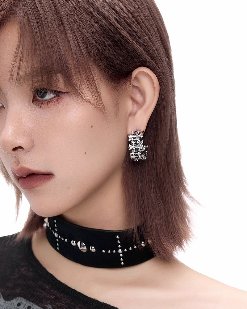 Retro Punk Cross Earrings