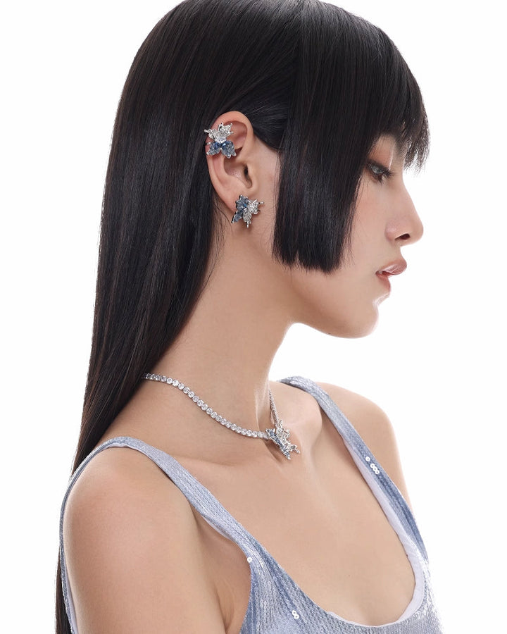 【SUMIYAKI】Galaxy Butterfly Cuff & Earrings pg863