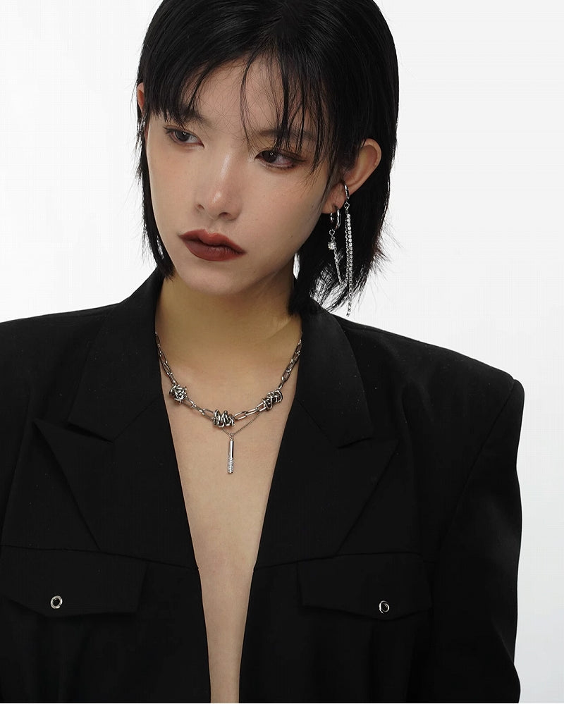 [SUMIYAKI] Thorn Hip-hop Necklace pg1884