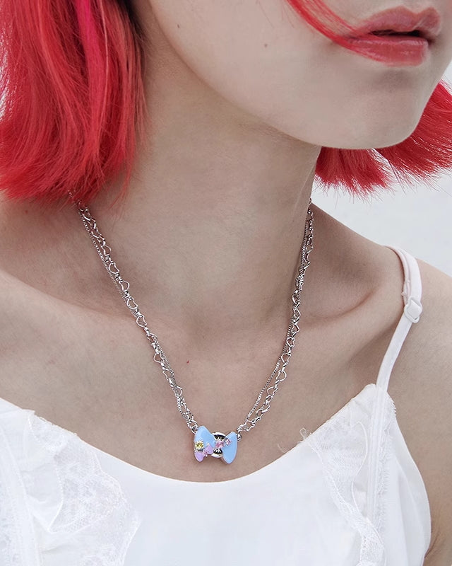 【Esak∞chi】Children's Fun Bow Knot Necklace pg421