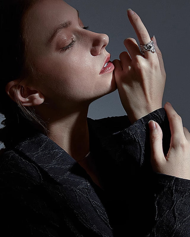 [FAITMAIN] Lunar Eclipse Dark Vintage Ring pg1142