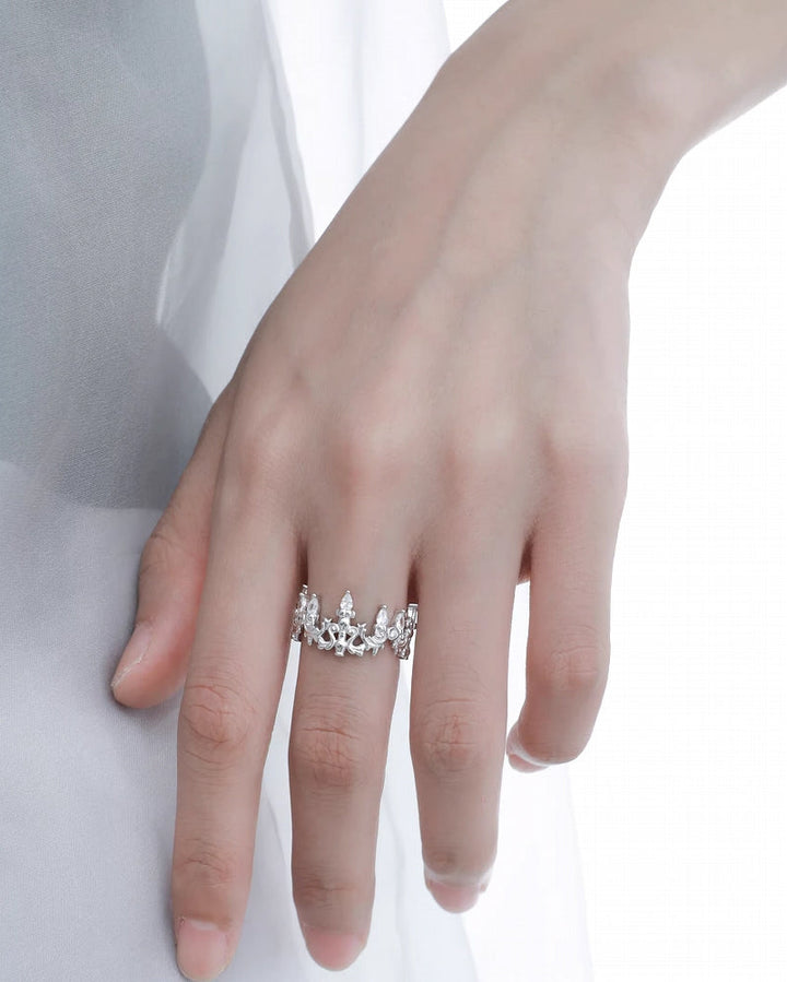 [1ST XULIE]Crystal Chandelier Crown Ring pg488