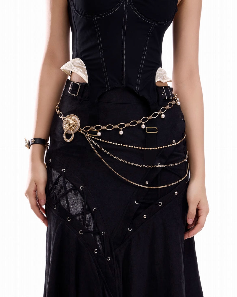 Suanni Lion Head Waist Chain 02
