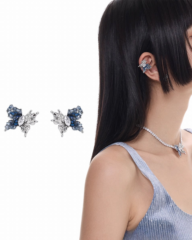 【SUMIYAKI】Galaxy Butterfly Cuff & Earrings pg863