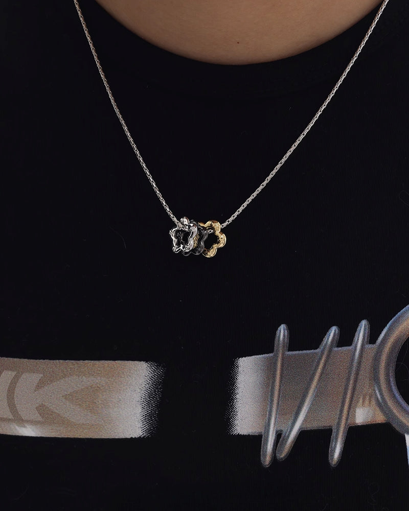 [SUMIYAKI] Small Flower Three Color Necklace pg1633