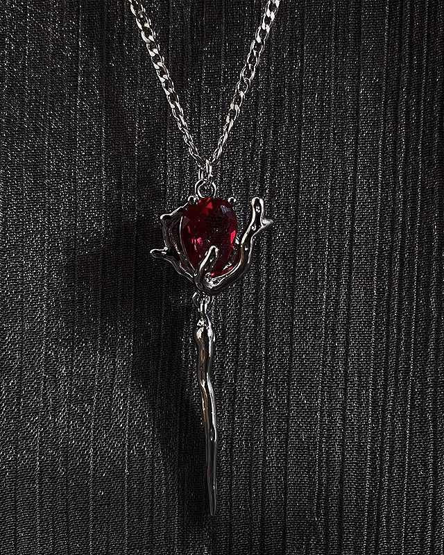 [Insomnia Artist] Red Rose Double Layer Necklace pg1459