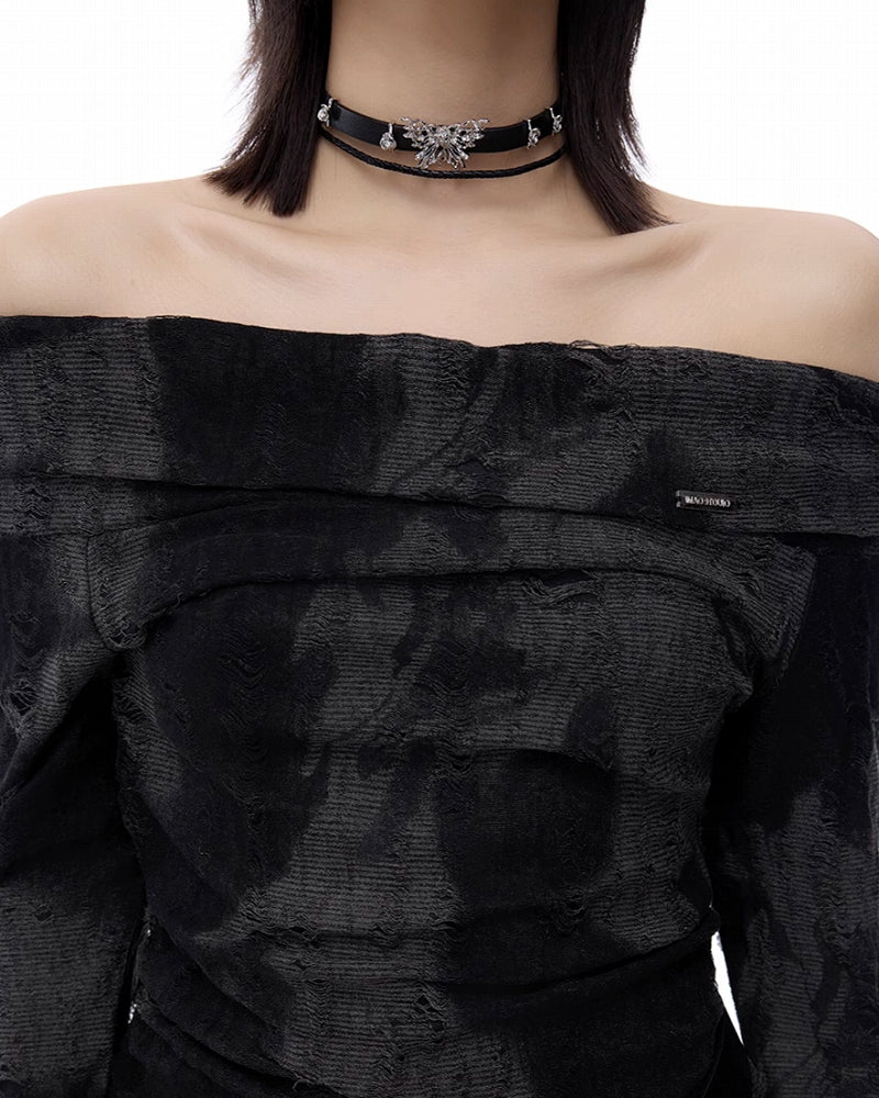 Butterfly Leather Choker