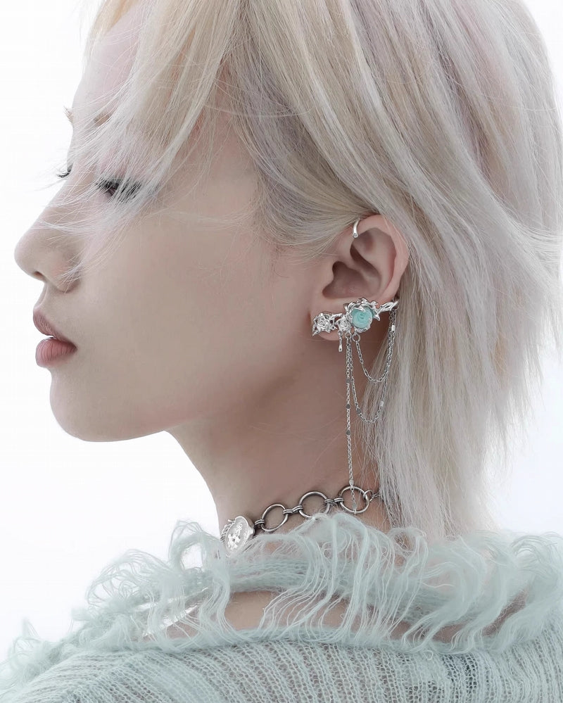 [1ST XULIE] Rose Thorn Cuff and Earrings pg1522