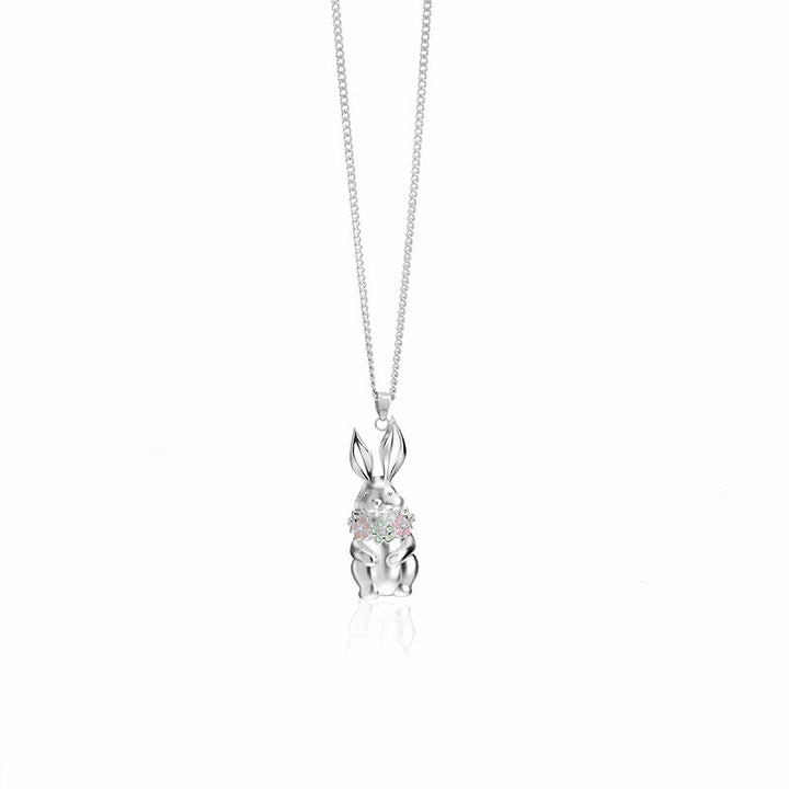 [SUMIYAKI] Secret Small Flower Rabbit Necklace pg1595