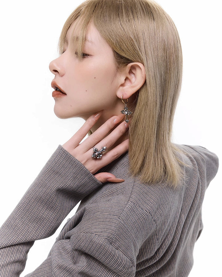 【SUMIYAKI】Punk Cross Earrings pg1402