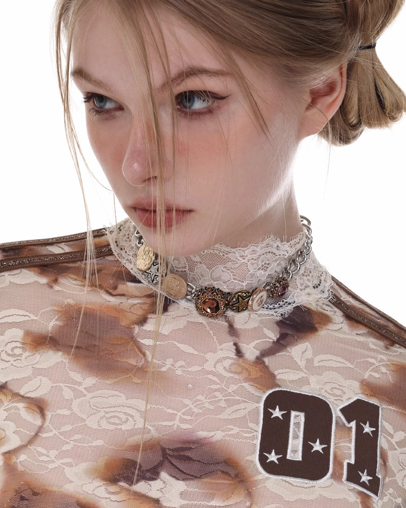 [SUMIYAKI] Relaxing Dune Retro Button Choker pg1462