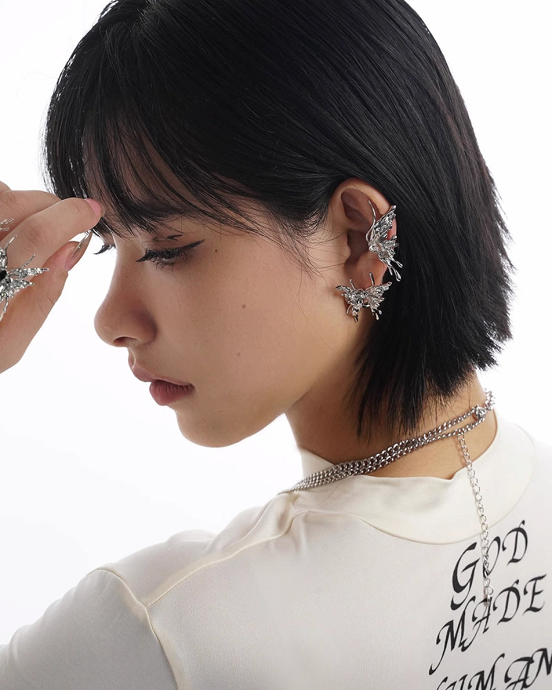 【SUMIYAKI】Biochemical Butterfly Cuff & Earrings pg145