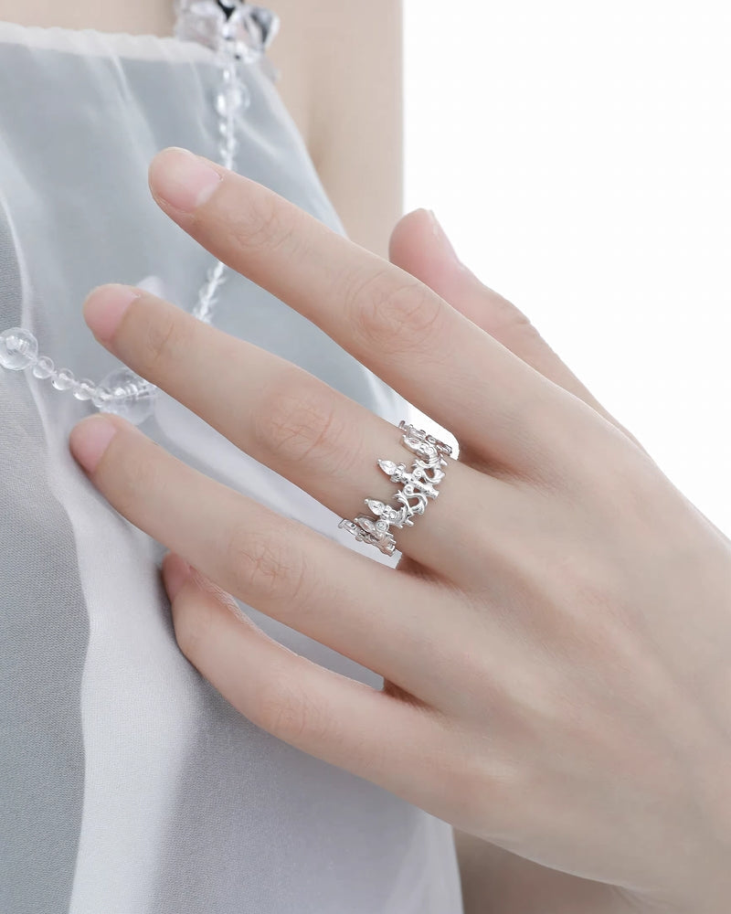 [1ST XULIE]Crystal Chandelier Crown Ring pg488