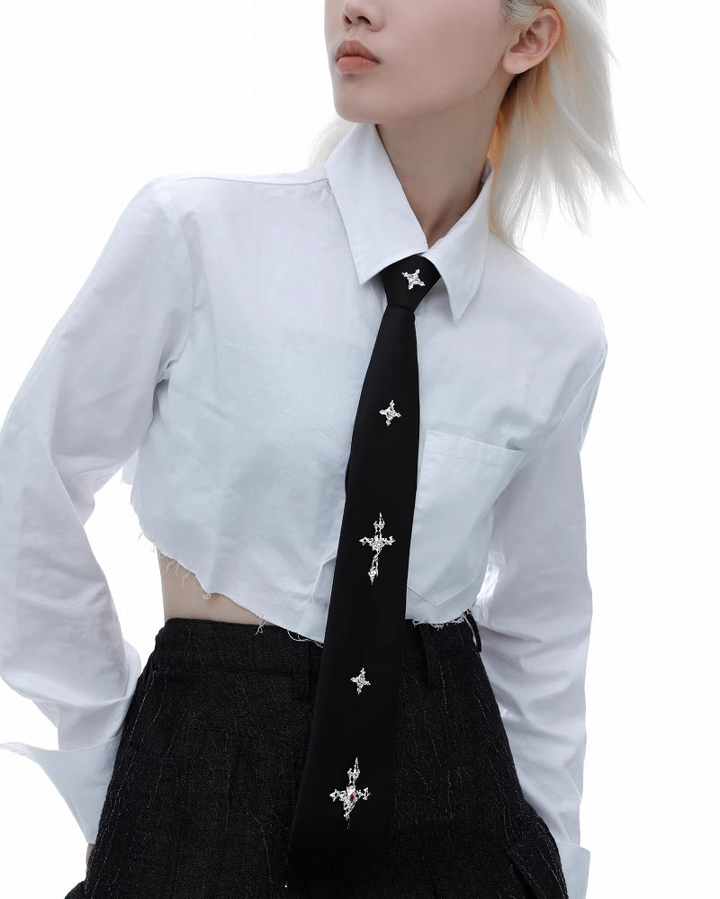 [1ST XULIE] Cross Black Tie pg476