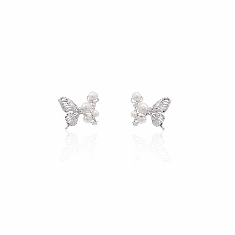 【SUMIYAKI】White Butterfly Earrings pg1995