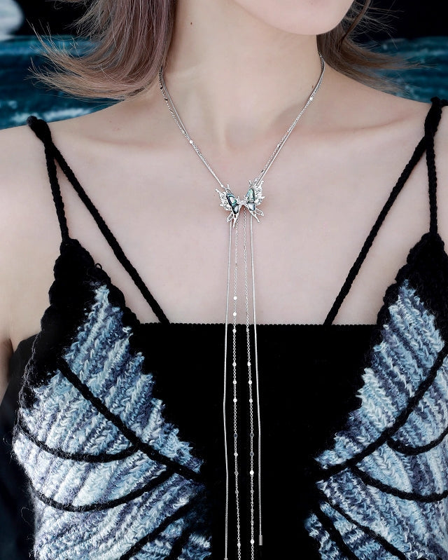 【1ST XULIE】Butterfly Island Pull Necklace pg330