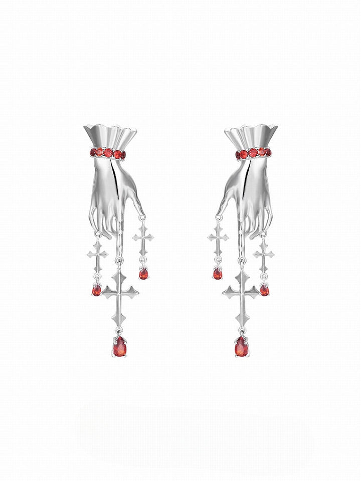 【OCTO VITA】King Hand Cross Earrings pg1044