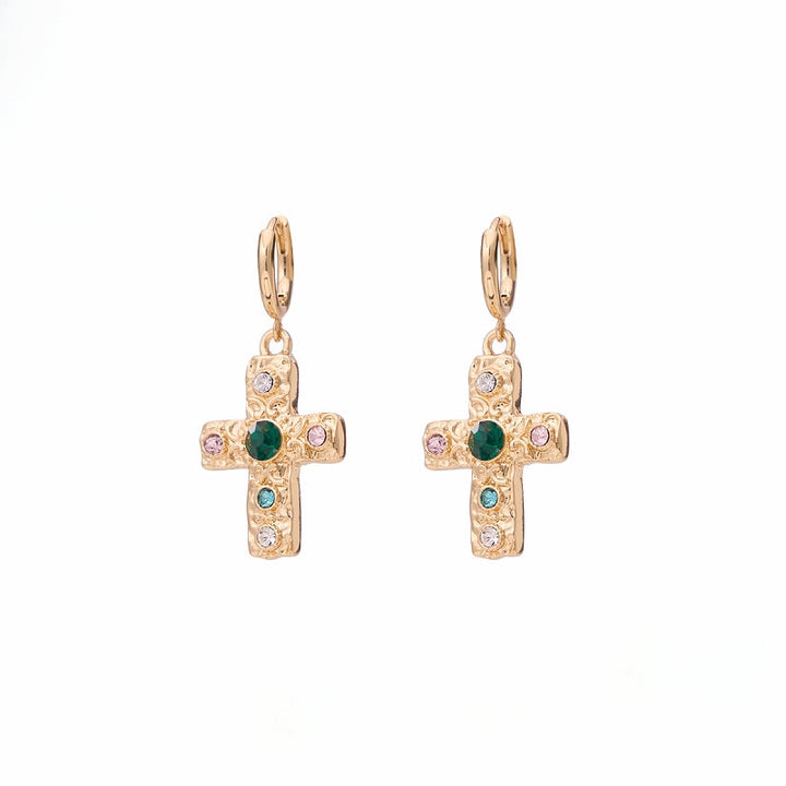 【SUMIYAKI】Cross Retro Earrings pg484