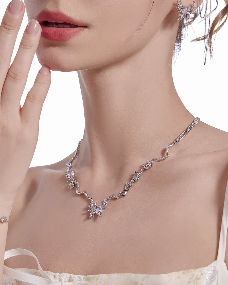 [MASW] Butterfly Dance Flower Necklace pg278