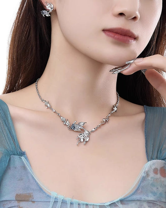 Blue Goldfish Necklace