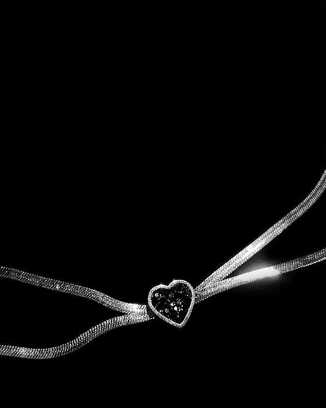 [Insomnia Artist] Black Love Double Layer Necklace pg195