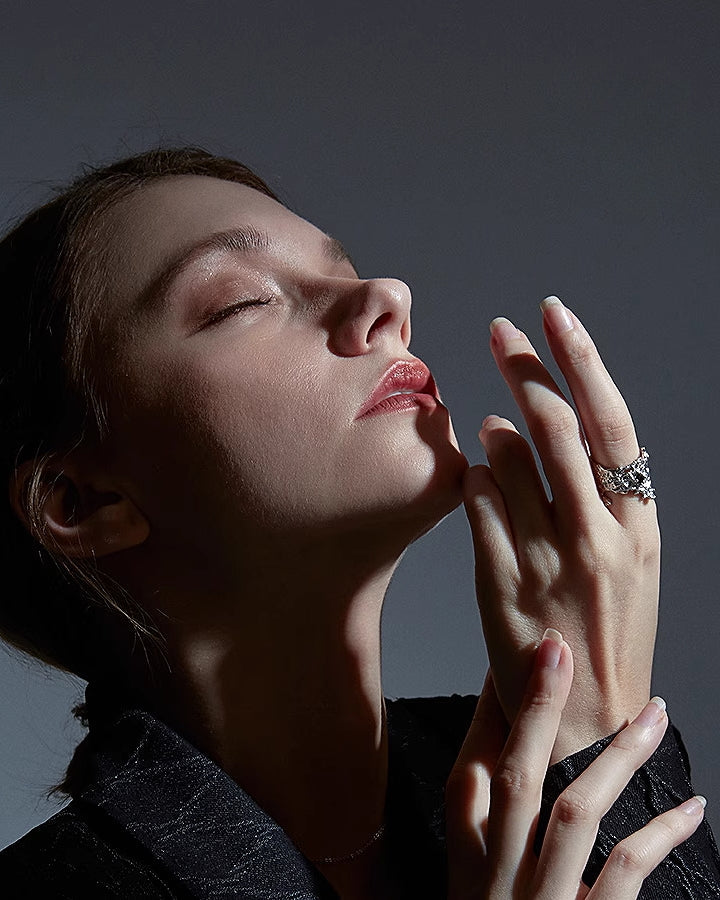 [FAITMAIN] Lunar Eclipse Dark Vintage Ring pg1142