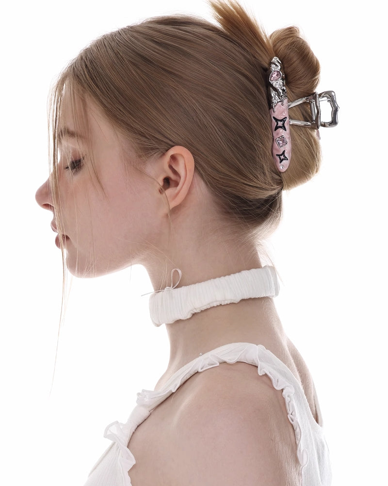 [SUMIYAKI] Graffiti Star Splicing Hair Clip pg938