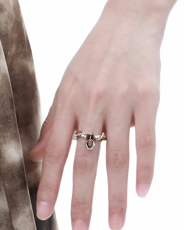 [1ST XULIE] Sunset Dunes Tiger Eye Stone Ring pg1801