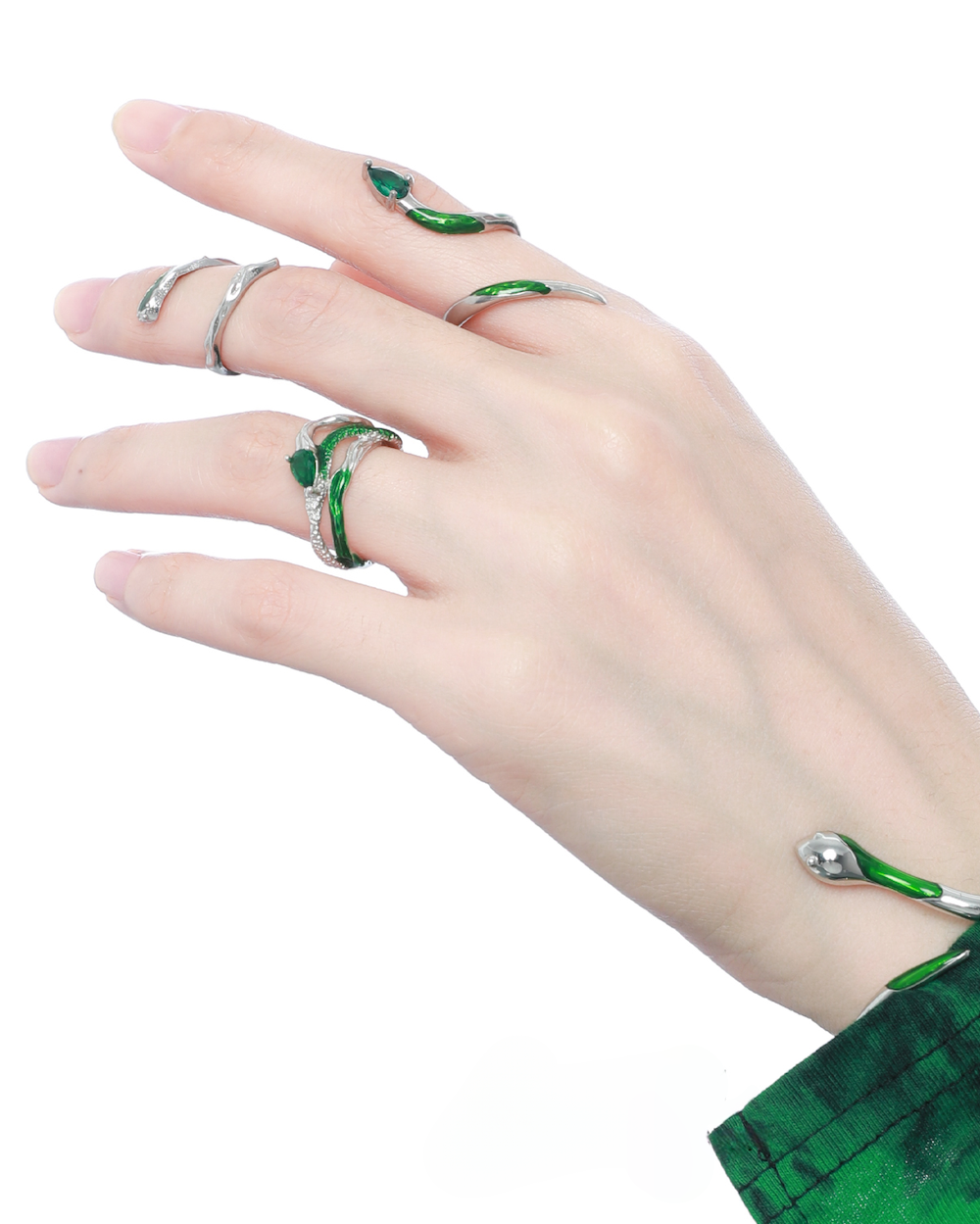 【1ST XULIE】Green Snake Ring03 pg955