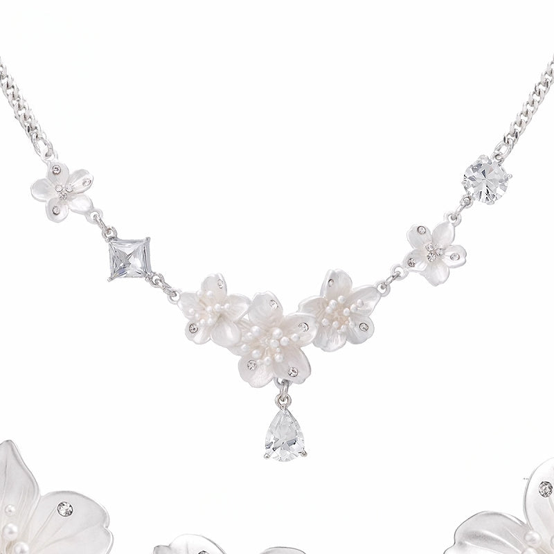 Night Sakura Flower Necklace