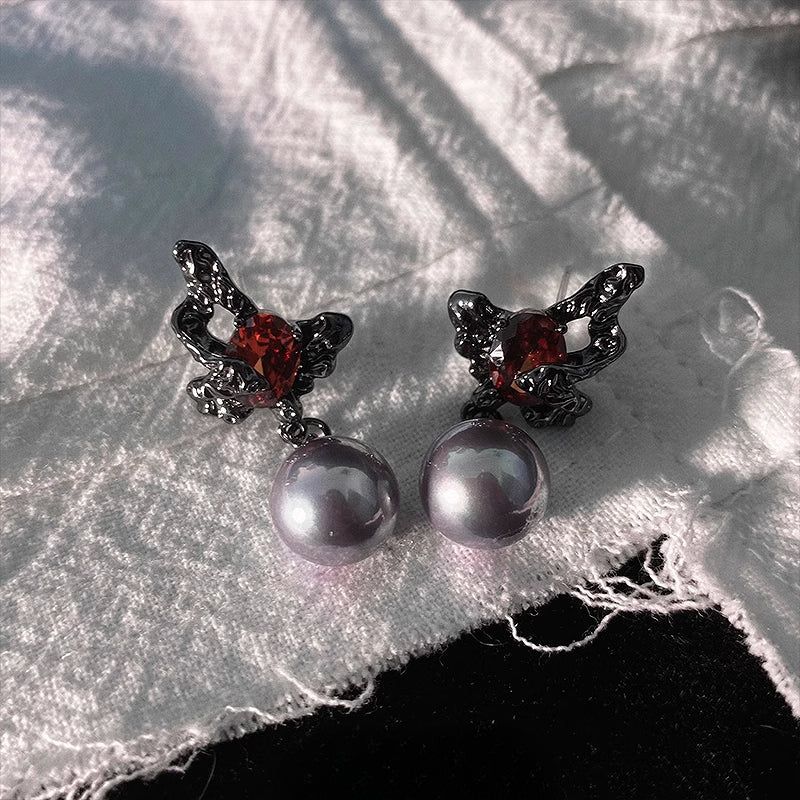 【Insomnia Artist】Butterfly Roost Pearl Earrings pg338