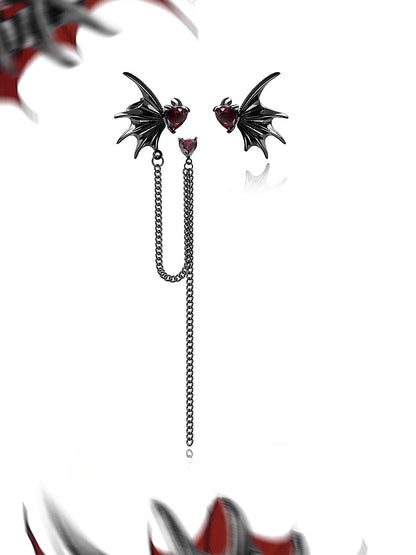 Black Bat Wing Earring & Cuff