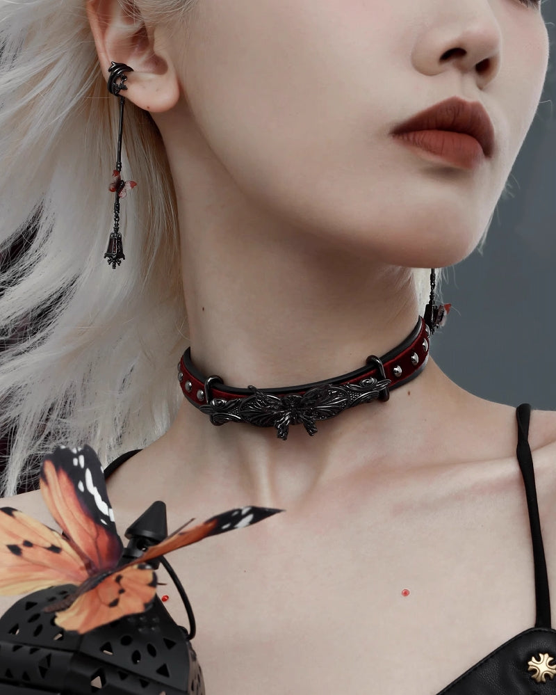 Butterfly and Lonely Lamp Choker &amp; Necklace
