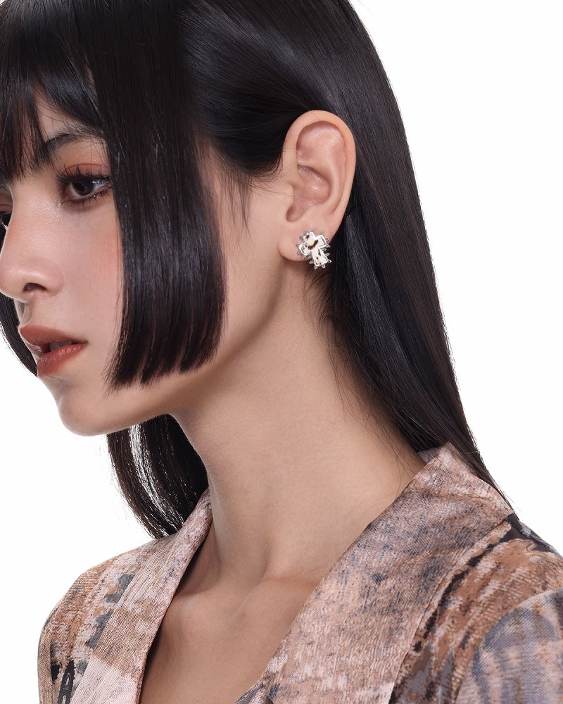 【SUMIYAKI】Cross Cactus Earrings pg477