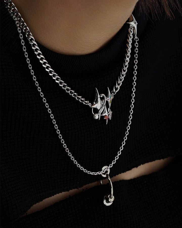 【SUMIYAKI】Astral Starburst Double Layer Necklace pg73