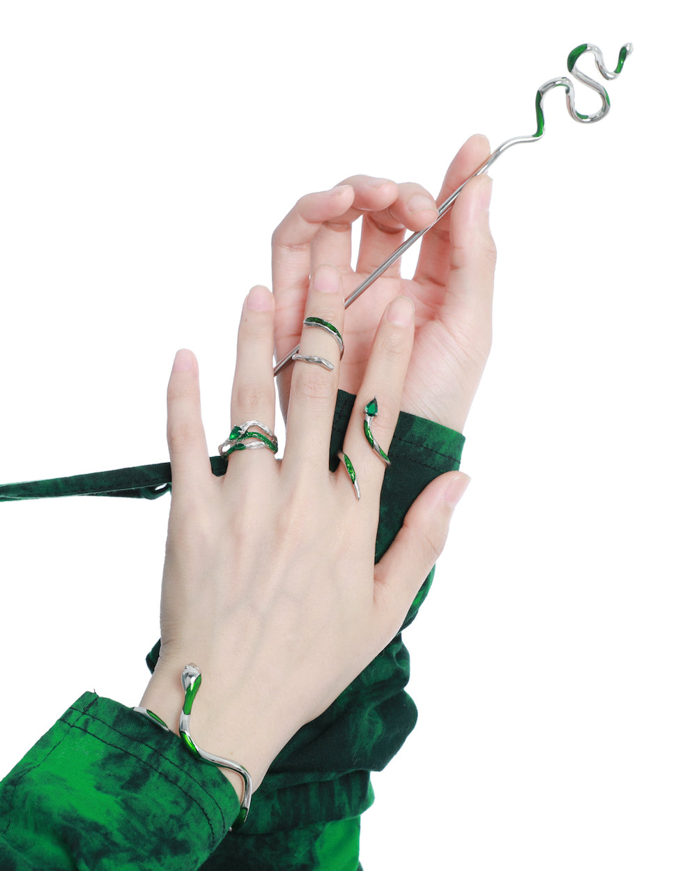 【1ST XULIE】Green Snake Ring03 pg955