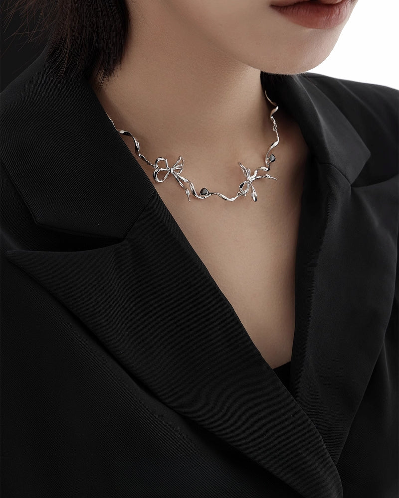 [SUMIYAKI] Bandage Bow Knot Necklace01 pg100