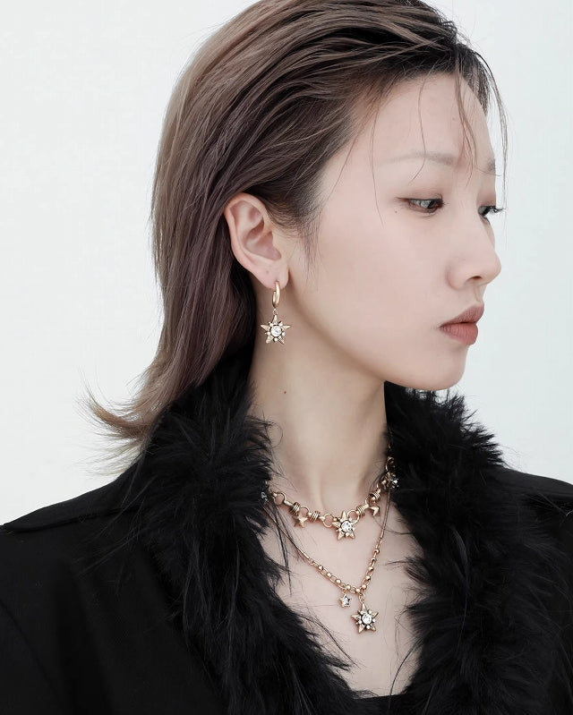 [1ST XULIE] Literary Fosun Retro Star Necklace pg1096