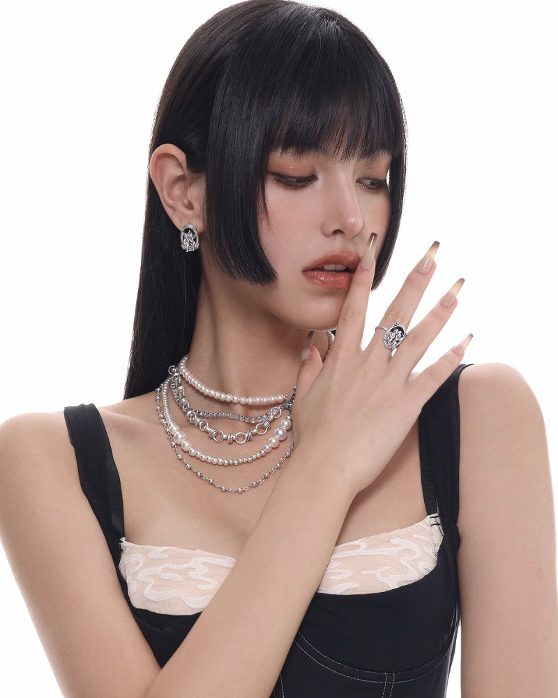 [SUMIYAKI] Rebellious Angel Multi Layer Necklace pg1445