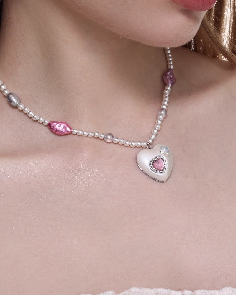 [SUMIYAKI] Cat Eye Beaded Necklace pg405