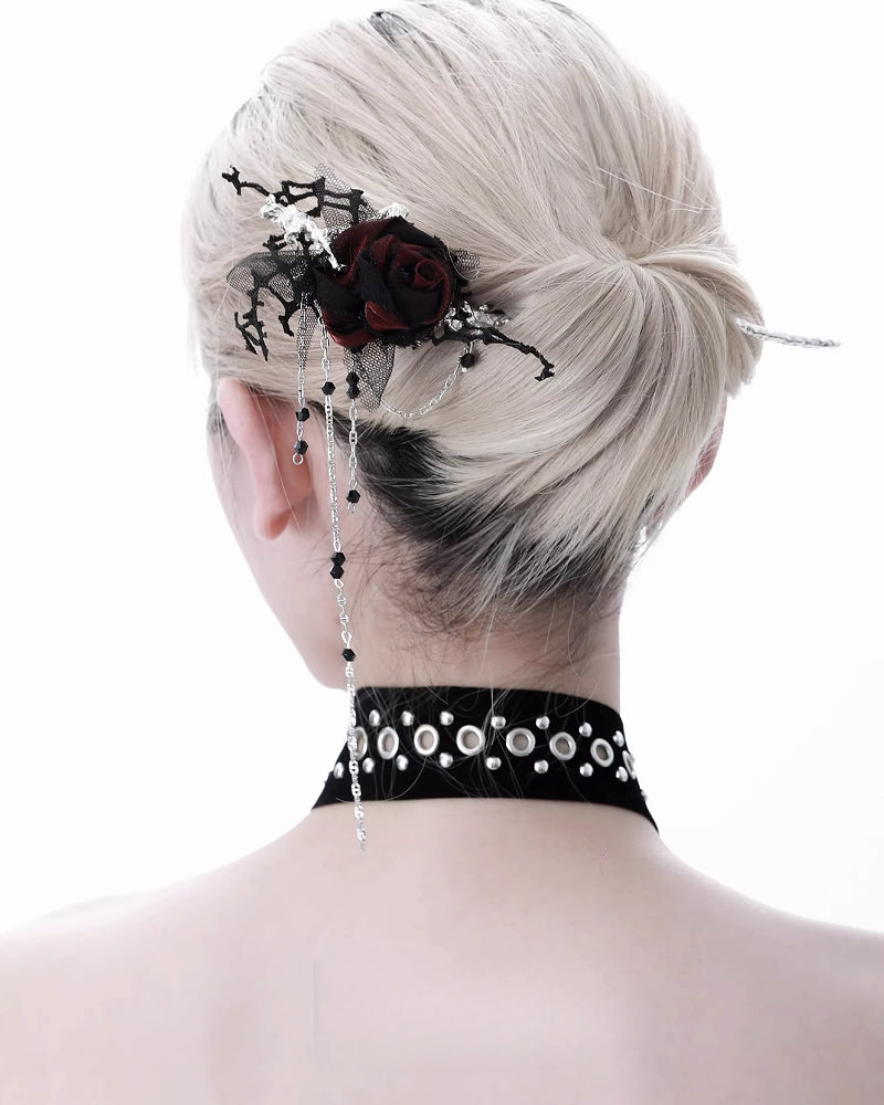 [1ST XULIE] Forbidden Rose Tassel Hairpin pg834