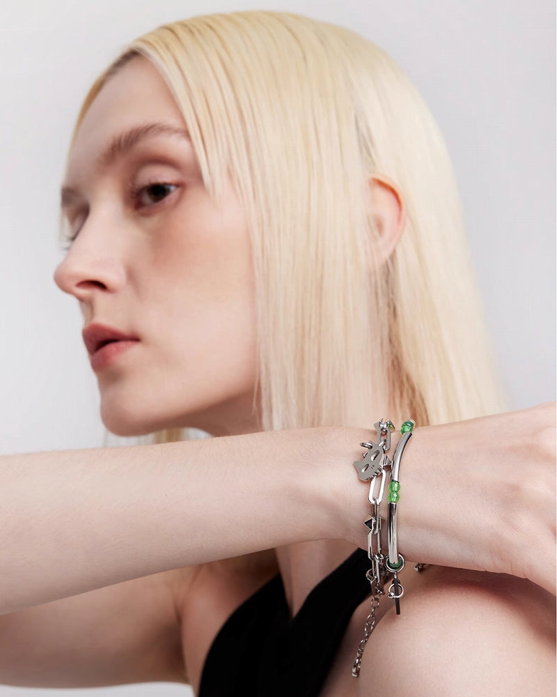 [BLACKHEAD]Black Gloves Couple Cat Bracelet pg170