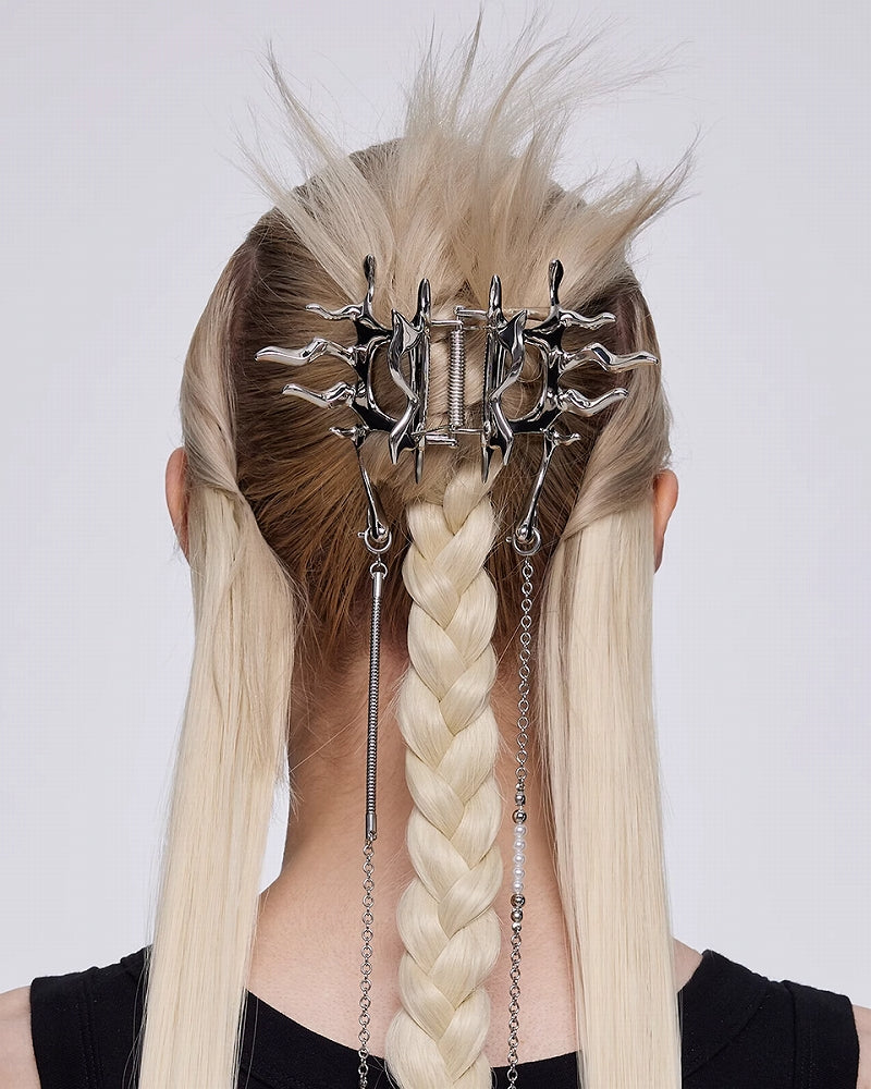 [BLACKHEAD]Y2B Grip Metal Tassel Hair Clip pg2027