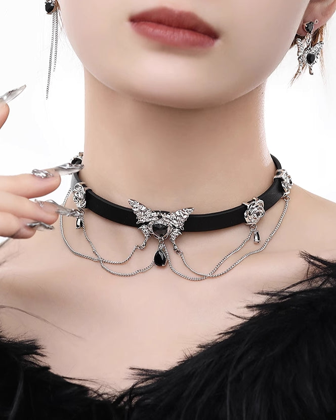 Black Love Butterfly Choker