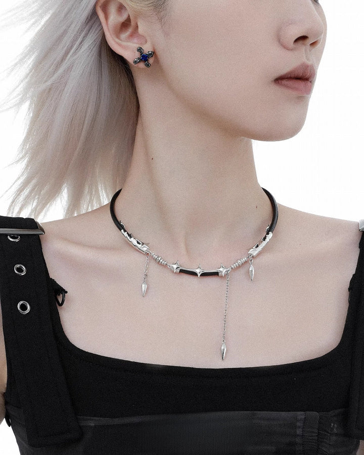 【1ST XULIE】Dark Realm Leather Cord Necklace pg547