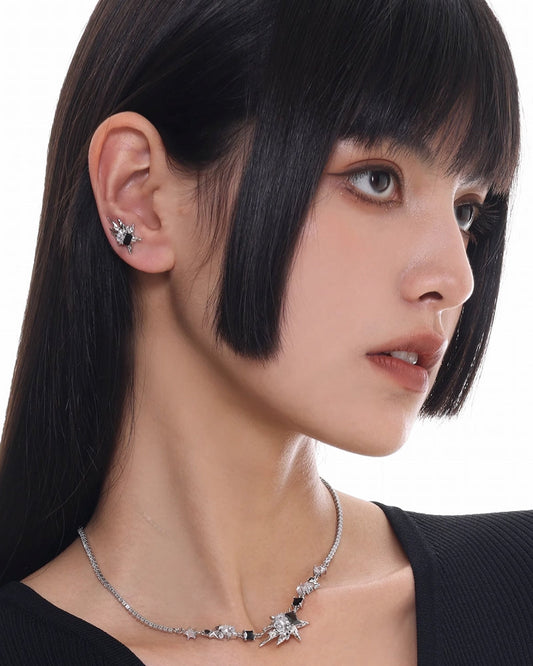 [SUMIYAKI] Meteor Black Earrings pg1214