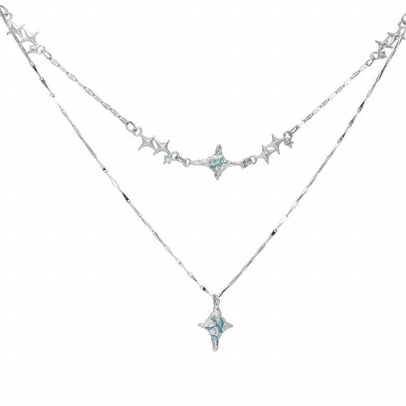 【1ST XULIE】Sea Starry Sky Double Layer Necklace pg1547